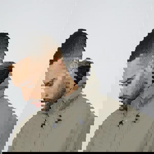 Brave Soul Taupe Rubberised Hooded Parka Style Jacket - Taupe Image 4