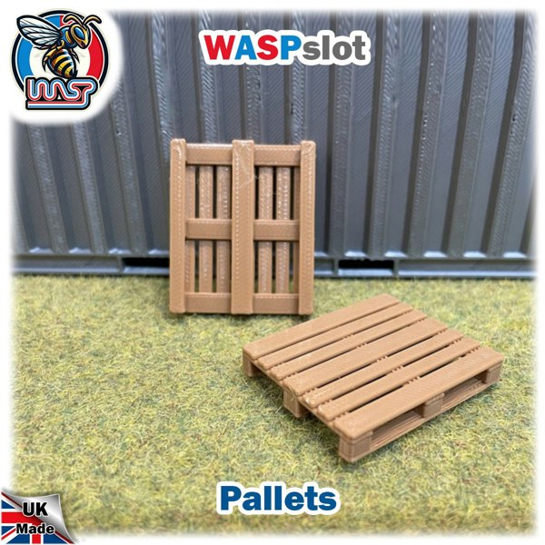 MCSlots Slot Car Trackside Scenery 4 x Pallet Kit Brown 1:32 Scale Wasp P