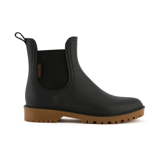 Regatta Womens Lady Harriett II Ankle Wellington Boots - Matt Black/Gum