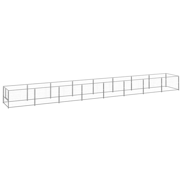 Berkfield Dog Kennel Silver 8 m2 Steel
