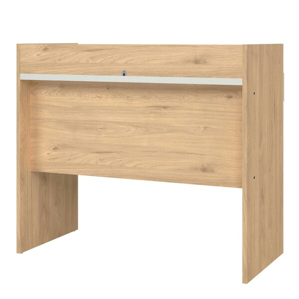 Wyld Haus Billabong Jackson Hickory Oak and White Wood Desk 2 Drawers