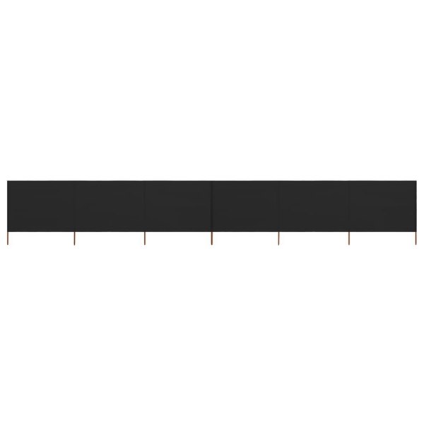 Berkfield 6-panel Wind Screen Fabric 800x160 cm Black