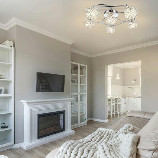 COSYLYTE Mirri 6 Light Glass Beaded Shade Ceiling Light