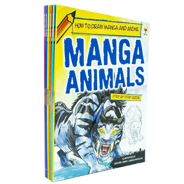 Step By Step Guide How To Draw Manga and Anime For Beginners 6 Books Set