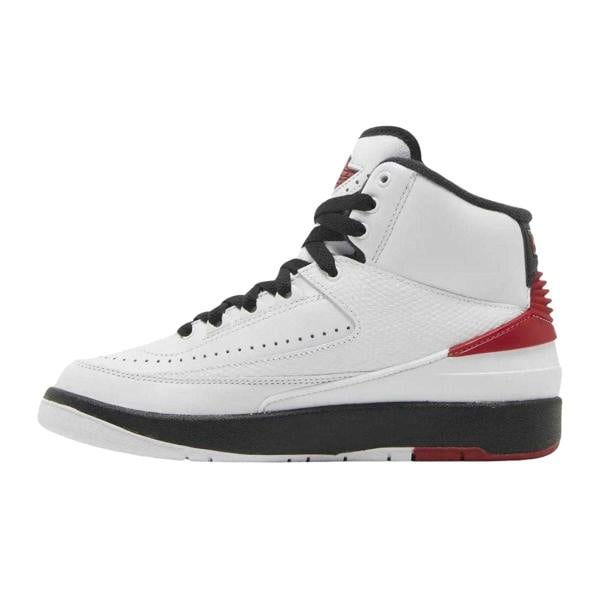 Nike Mens Air Jordan 2 Retro Leather Trainers - White/Red - 