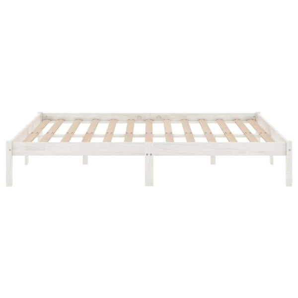 Berkfield Bed Frame White Solid Wood Pine 120x200 cm