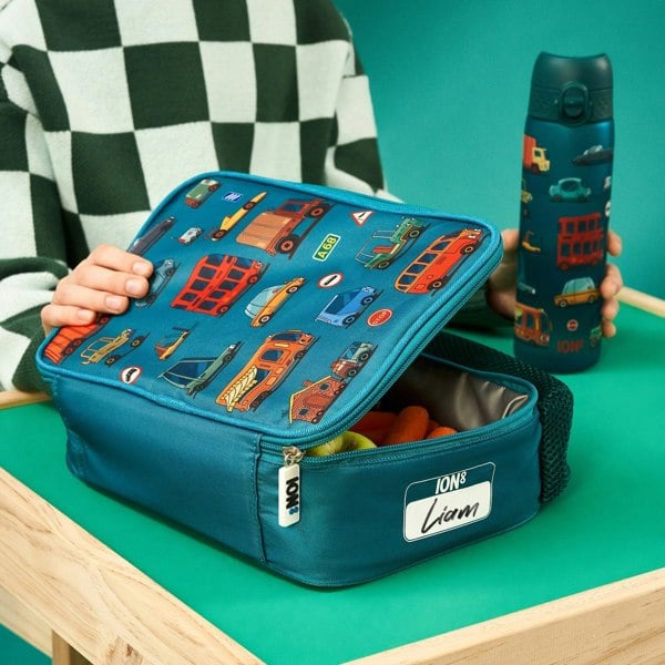 ION8 Kids Lunch Bag, Insulated, Automobiles, Medium