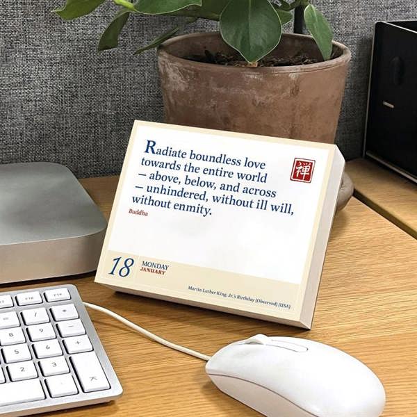 Daily Zen Desk Calendar 2027, Desk Calendars, Day To View, Lifestyle, Gift