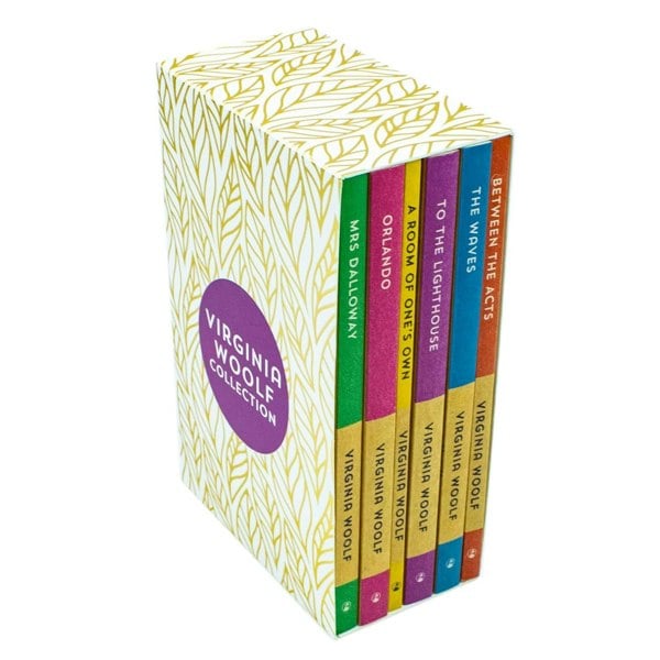 Virginia Woolf 6 Book set A Room Of Ones Own, Mrs Dalloway, Between The Acts, The Waves & more