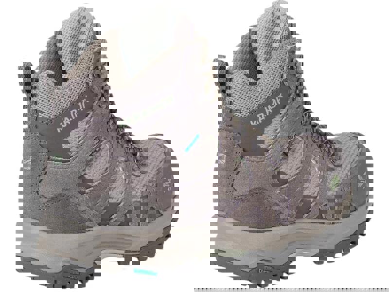 Karrimor Bodmin Mid 6 Womens Walking Hiking Trekking Boots, taupe and grey outdoor footwear with sturdy design and rugged sole.