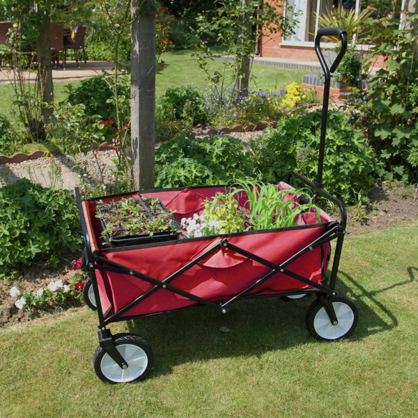 Monstershop Foldable Garden Cart Red