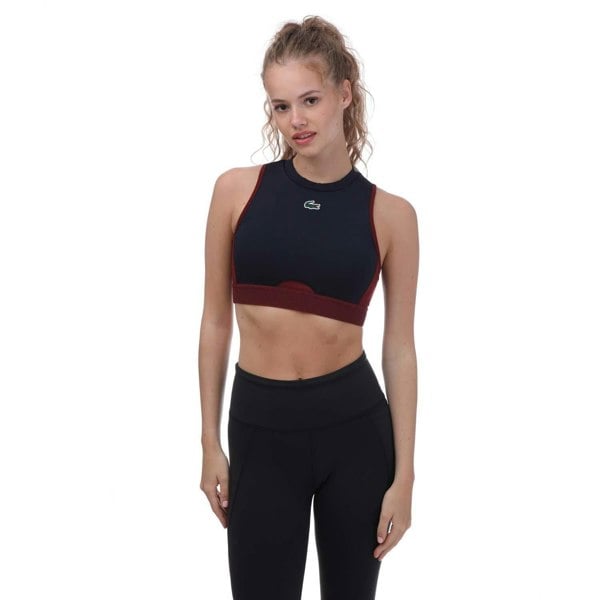 Lacoste Womens Sport Stretch Sports Bra - Navy