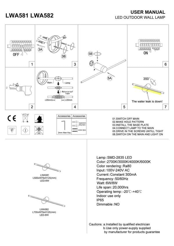 black sign wall light installation guide