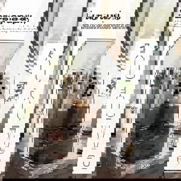 ilus Makeup Storage Organiser Acrylic Cosmetics Organizer Transparent Black