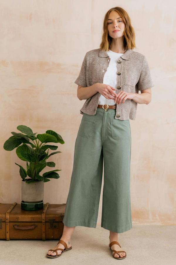 Lily & Me Phoebe Short Sleeve Knitted Jacket Mocha