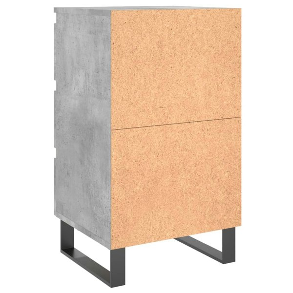 Berkfield Bedside Cabinets 2 pcs Concrete Grey 40x35x69 cm Engineered Wood