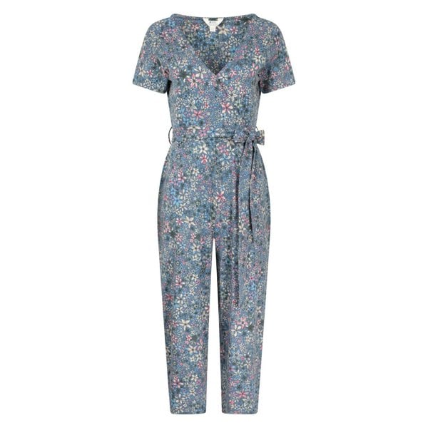 Mountain Warehouse Women's Santorini Floral Wrap Jumpsuit - Grey