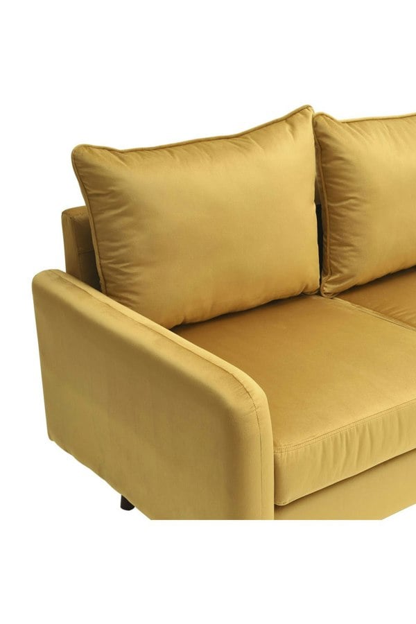Living and Home 2-Seat Velvet Upholstered Sofa for Living Room