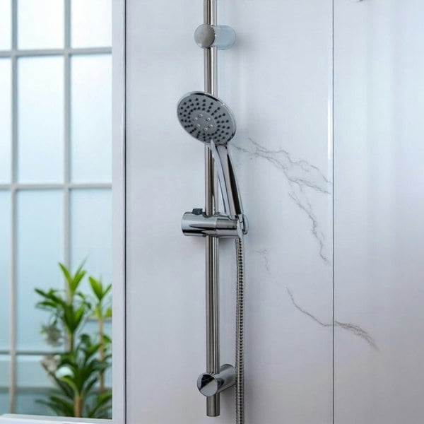 Showerdrape Spectra Chrome 3-spray Pattern Shower Riser Rail Kit