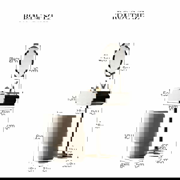 Suzuki Small Dressing Table With Mirror, Slimline Dressing Table-Weilai Concept-Weilai Concept