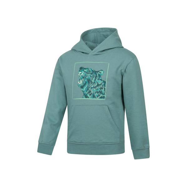 Mountain Warehouse Childrens/Kids Bear Glow In The Dark Hoodie - Light Blue - 