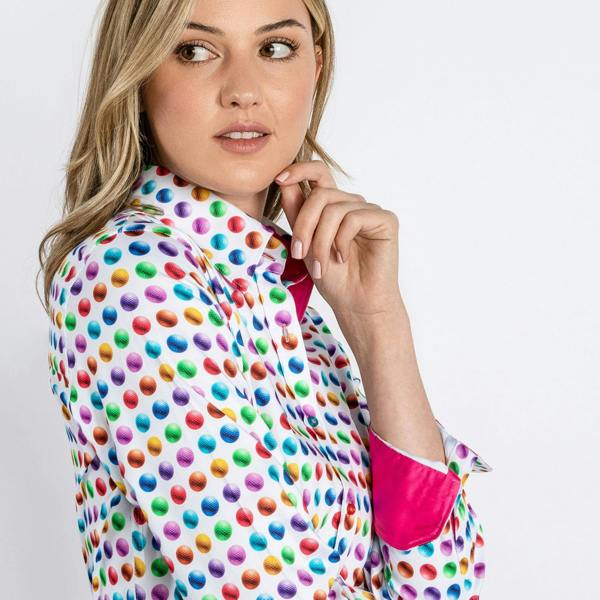 GOLF BALLS WOMENS  PRINT SHIRT - Premium Men's Patterned Shirt by Claudio Lugli | Bold Design, Tailored Fit, Best Printed Shirts