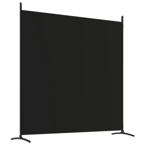 Berkfield 3-Panel Room Divider Black 525x180 cm Fabric