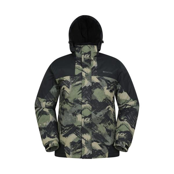 Mountain Warehouse Mens Shadow II Printed Ski Jacket - Dark Green - 