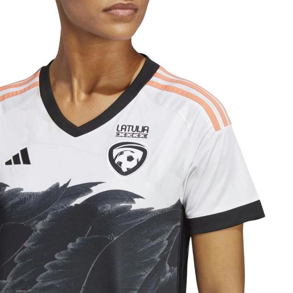 Adidas Womens/Ladies Latvia V Neck Football Jersey - White - 