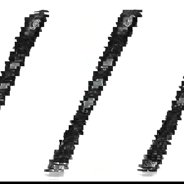 New Rock M-161-C10 Knee High Black Leather Gothic Boots