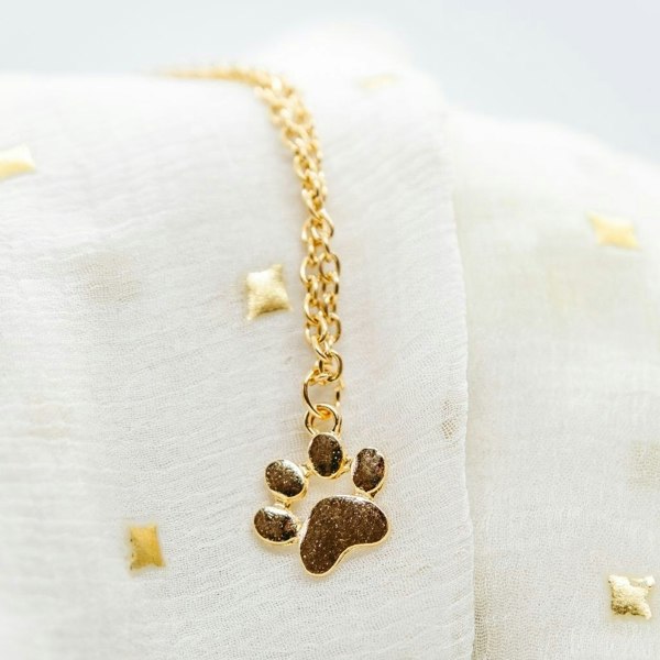 The Colourful Aura Silver Gold Cat Paw Dog and Kitten Pendant Necklace for Woman