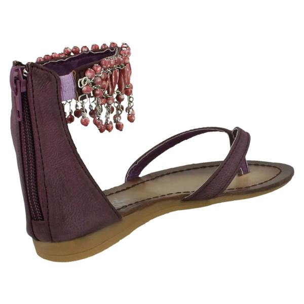 Cutie Girls Cutie Beaded Ankle Strap Toe Post Sandals