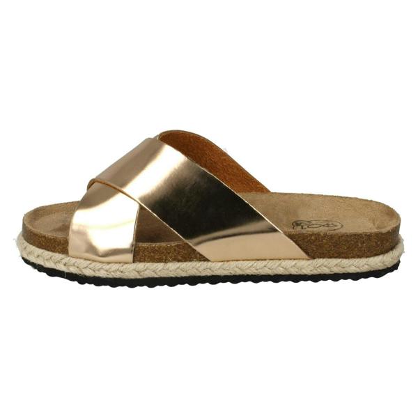 Spot On Ladies Spot On Cross Over Strap Mules