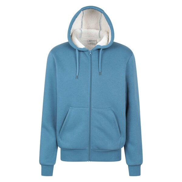 Mountain Warehouse Mens Dalton Borg Lined Full Zip Hoodie - Blue