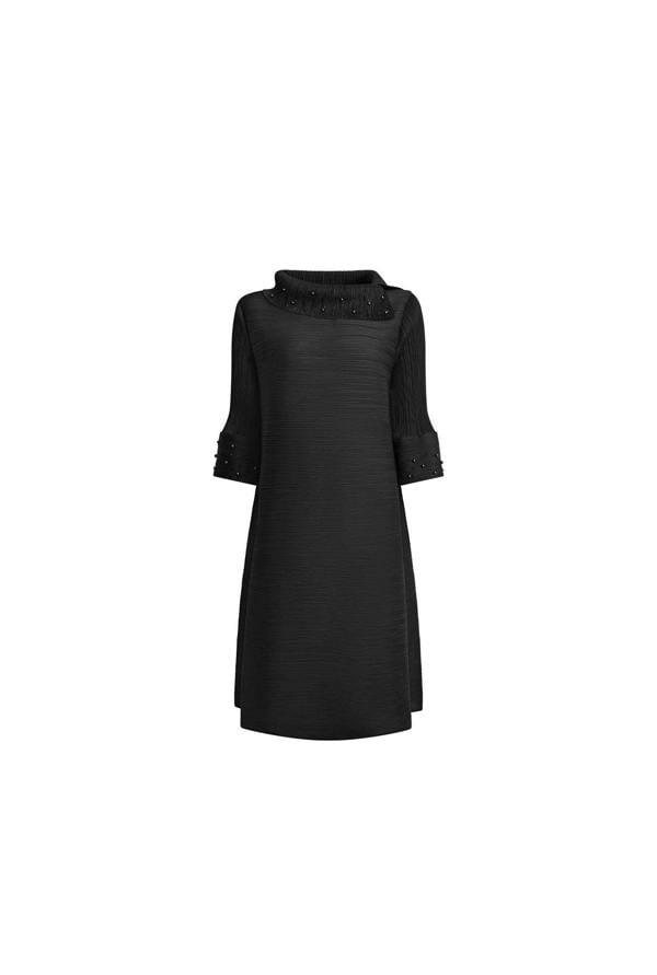 James Lakeland Charcoal Embellished Pleat Dress