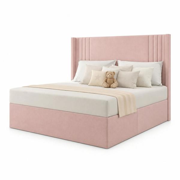 Great British Beds Oxford Divan Bed - Pink Plush