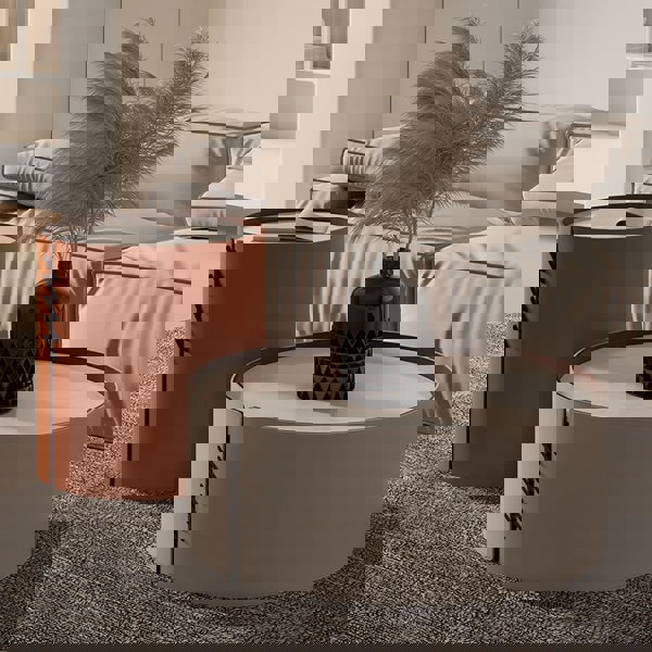 Flo Coffee Table Set, Orange & Grey-Rit Concept-Rit Concept