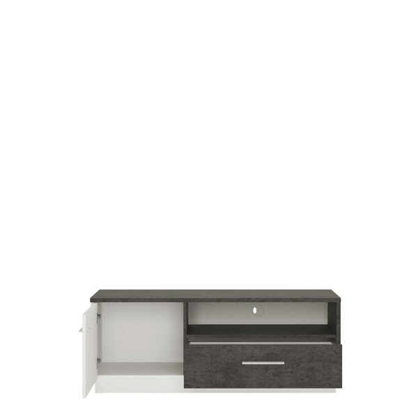 Wyld Haus Nantes Grey and White TV Cabinet 1 Door and 1 Drawer