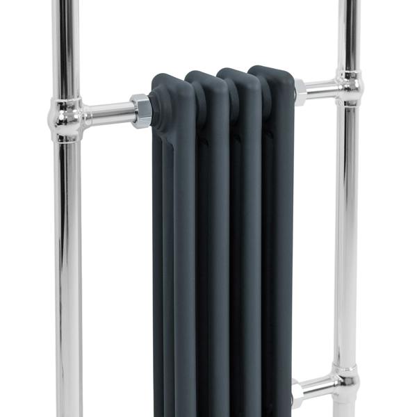 Monstershop Traditional Heated Towel Rail Radiator – 950mm x 480mm  – Anthracite Grey