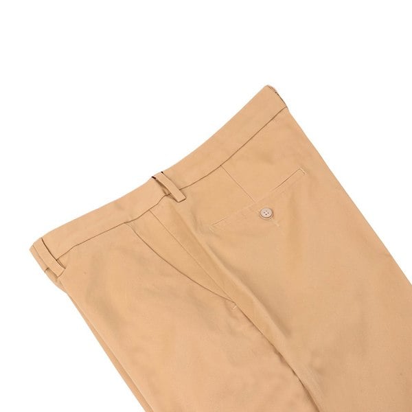 David WeJ Plain Chino Trousers - Beige
