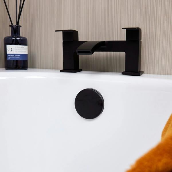 Flode Easy Clean Push Button Bath Waste - Matt Black
