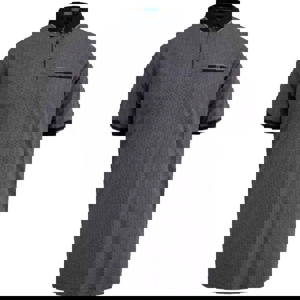 Duke Mens D555 Scarborough All-Over Print Kingsize Polo Shirt - Navy