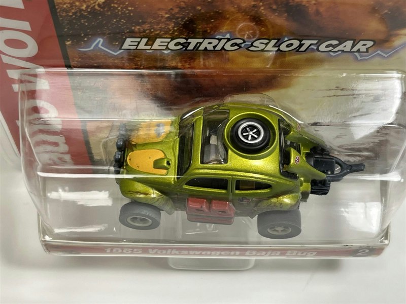 Auto World Slot Cars 1965 VW Baja Bug Green X Traction Off Road HO Scale SC375-2