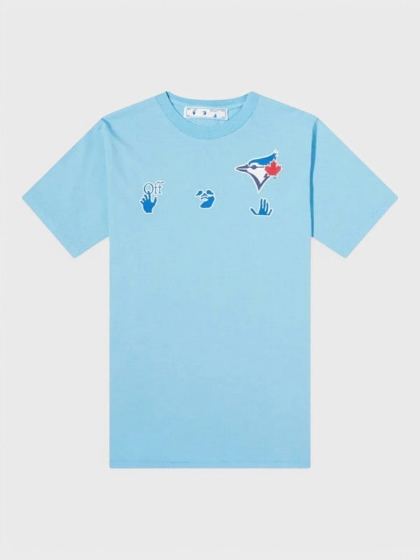OFF - WHITE X Mlb Toronto Blue Jays T-Shirt Blue - Supplied FashionOff - White