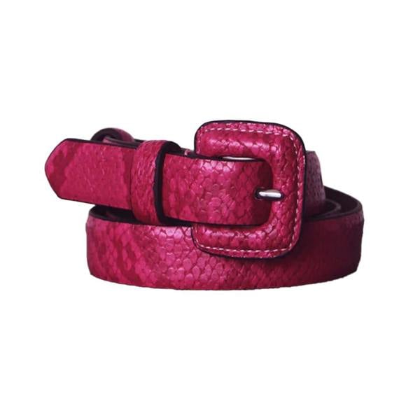 Eastern Counties Leather Womens/Ladies Faux Snake Print Belt - Fuchsia - 