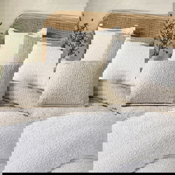 Catherine Lansfield Crinkle Seersucker Duvet Cover Set Natural