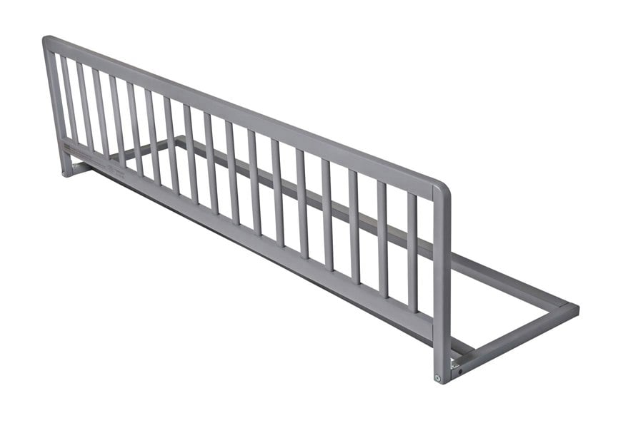 Safetots Extra Wide Wooden Bed Guard, Grey, 38cm High x 140cm Wide, Toddler Bedrail for Safety, Secure Child Bed Rail