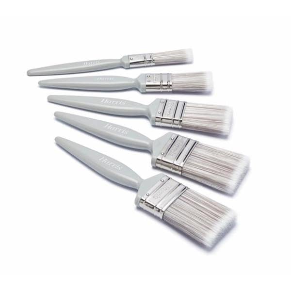 Harris Essentials Wall and Ceiling Paint Brush Set (Pack of 5) - Grey - 
