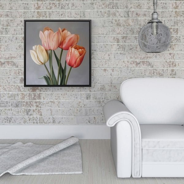 Warren Reed Spring Tulips Framed Canvas