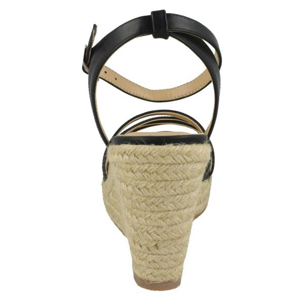 Spot On Ladies Spot On Rope Wedge Strappy Sandals F2275